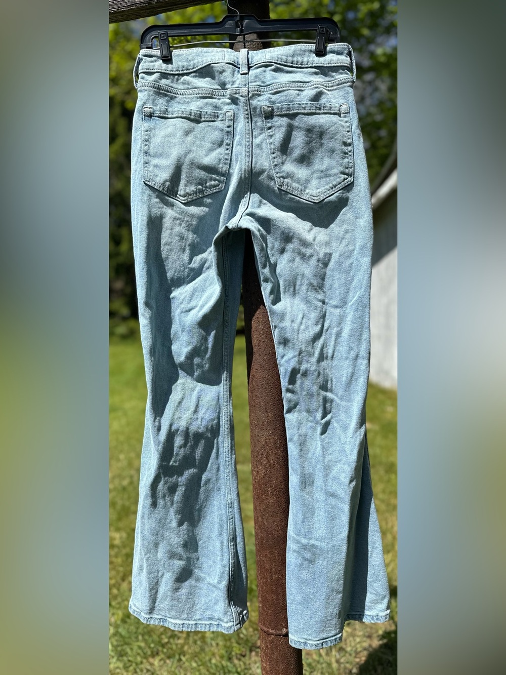 Hollister Light Blue Distressed Wide-Leg Jeans - Picture 2 of 3
